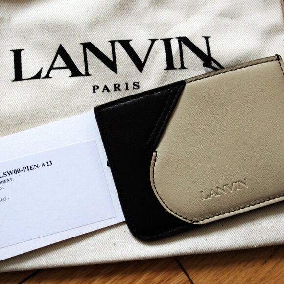 BNWT AW23 LANVIN TWO-TONE LEATHER CARDHOLDER - Picture 2 of 5